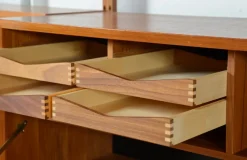 Pamono Danish Teak 5-Bay Cado Modular Shelving System Bookshelf Library by Poul Cadovius for Cado, 1970s><noscript><img width=
