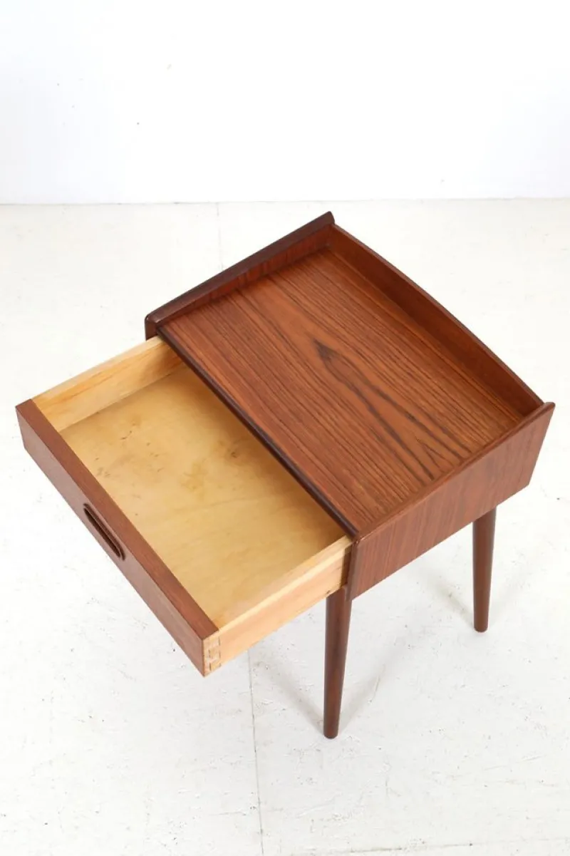 Pamono Danish Teak Bedside Tables by Uhrhøj Møbelfabrik, 1960s, Set of 2> Nightstands