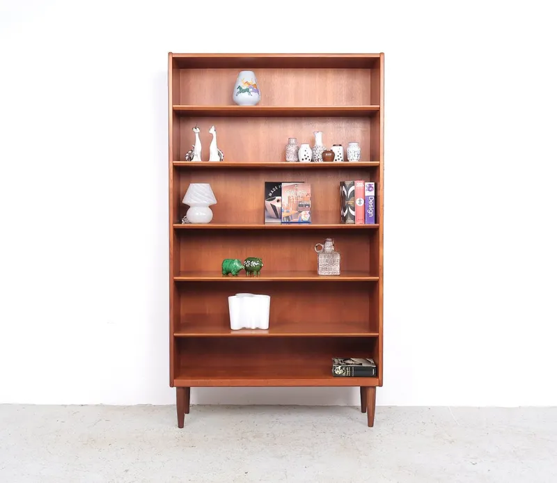 Pamono Danish Teak Bookcase with Adjustable Shelves, 1960s