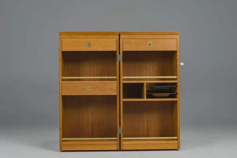 Pamono Danish Teak Captains Bar by Reno Wahl Iversen for Dyrlund, 1960s> Sideboards & Buffets
