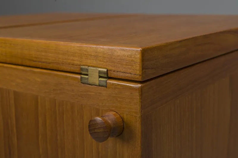 Pamono Danish Teak Captains Bar by Reno Wahl Iversen for Dyrlund, 1960s> Sideboards & Buffets