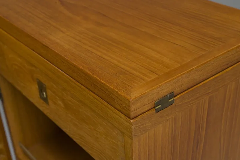 Pamono Danish Teak Captains Bar by Reno Wahl Iversen for Dyrlund, 1960s> Sideboards & Buffets