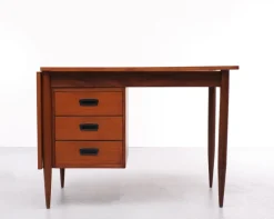 Pamono Danish Teak Drop Leaf Writing Desk by Arne Vodder, 1960s> Secretaires