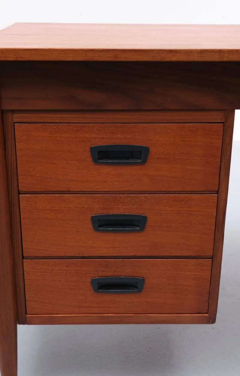 Pamono Danish Teak Drop Leaf Writing Desk by Arne Vodder, 1960s> Secretaires
