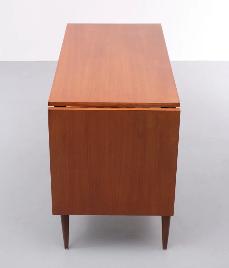 Pamono Danish Teak Drop Leaf Writing Desk by Arne Vodder, 1960s> Secretaires