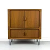 Pamono Danish Teak Hi-Fi Sideboard with Tambour Doors from Dyrlund, 1970s> Cabinets & Wardrobes