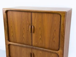 Pamono Danish Teak Hi-Fi Sideboard with Tambour Doors from Dyrlund, 1970s><noscript><img width=