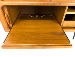 Pamono Danish Teak Hi-Fi Sideboard with Tambour Doors from Dyrlund, 1970s><noscript><img width=