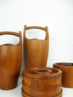 Outlet Pamono Danish Teak Ice Buckets by Jens Harald Quistgaard for Dansk Designs, 1960s, Set of 4
