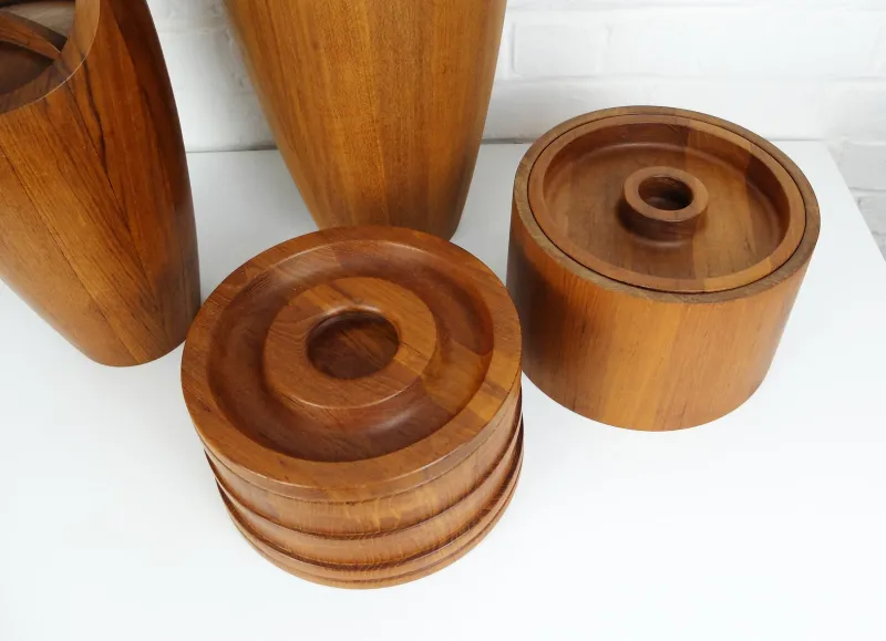 Outlet Pamono Danish Teak Ice Buckets by Jens Harald Quistgaard for Dansk Designs, 1960s, Set of 4