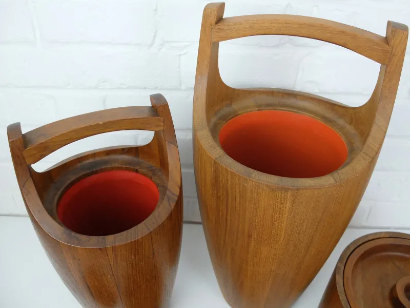 Outlet Pamono Danish Teak Ice Buckets by Jens Harald Quistgaard for Dansk Designs, 1960s, Set of 4