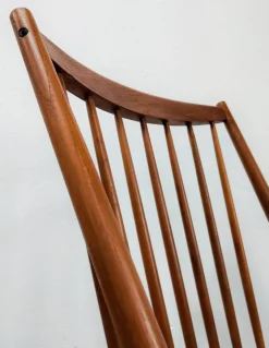 Pamono Danish Teak Rocking Chair Model 182 attributed to Frank Reenskaug for Bramin, Denmark, 1950s><noscript><img width=