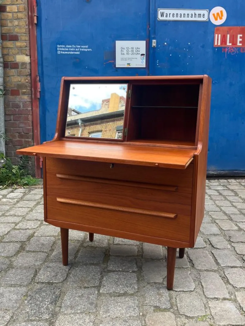Online Pamono Danish Teak Secretaire with Mirror