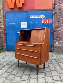 Online Pamono Danish Teak Secretaire with Mirror