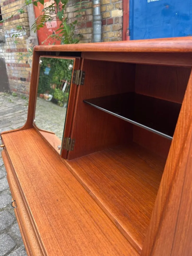 Online Pamono Danish Teak Secretaire with Mirror