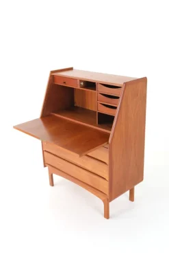Pamono Danish Teak Secretary from Bernhard Pedersen & Søn, 1960s> Secretaires