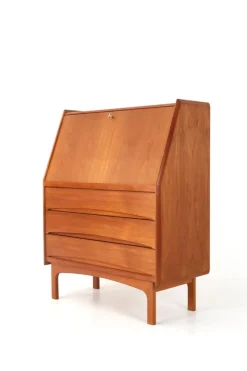 Pamono Danish Teak Secretary from Bernhard Pedersen & Søn, 1960s><noscript><img width=