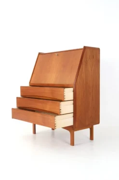 Pamono Danish Teak Secretary from Bernhard Pedersen & Søn, 1960s><noscript><img width=