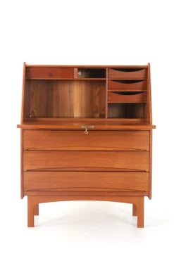 Pamono Danish Teak Secretary from Bernhard Pedersen & Søn, 1960s><noscript><img width=
