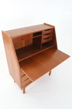 Pamono Danish Teak Secretary from Bernhard Pedersen & Søn, 1960s><noscript><img width=
