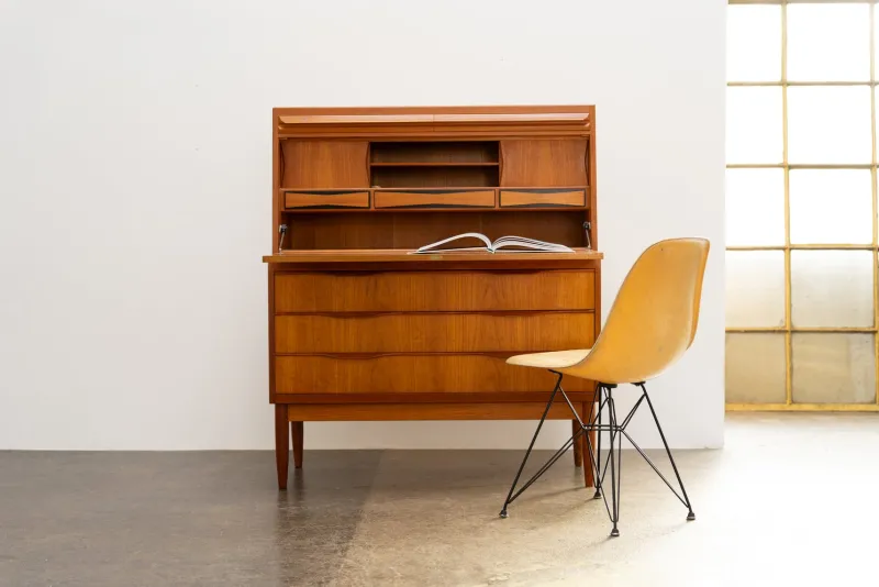 Discount Pamono Danish Teak Sekretär by Erling Torvits for Klim Møbelfabrik, 1960s
