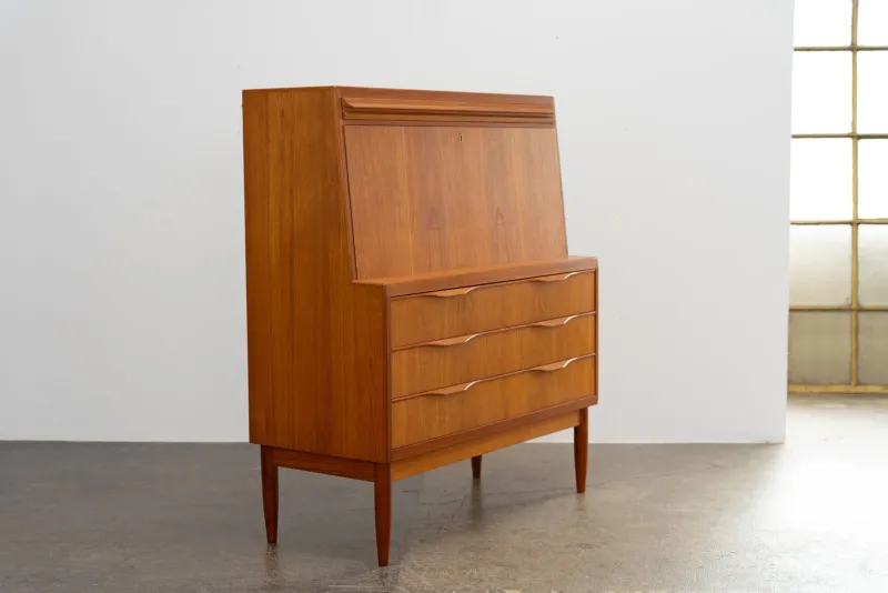 Discount Pamono Danish Teak Sekretär by Erling Torvits for Klim Møbelfabrik, 1960s