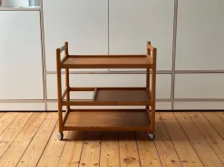 Pamono Danish Teak Serving Trolley by Johannes Andersen for CFC Silkeborg> Serving Bar Carts & Trolleys