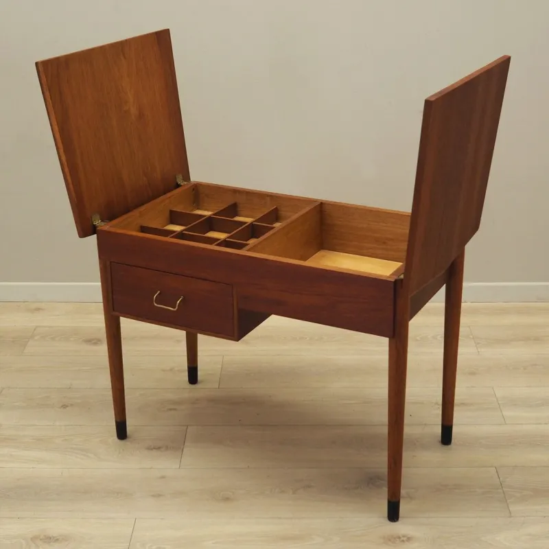 Pamono Danish Teak Sewing Table, 1960s> Worktables & Workbenches
