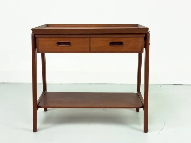 Pamono Danish Teak Side Table with Drawers, 1960s> Coffee & Side Tables
