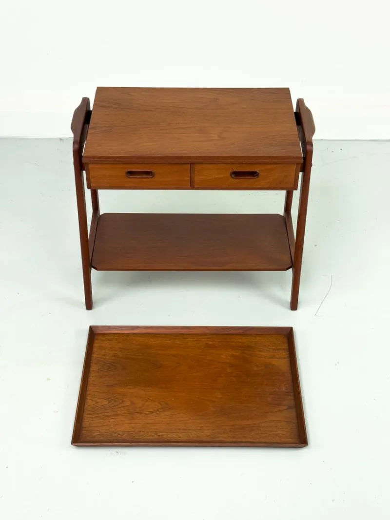 Pamono Danish Teak Side Table with Drawers, 1960s> Coffee & Side Tables