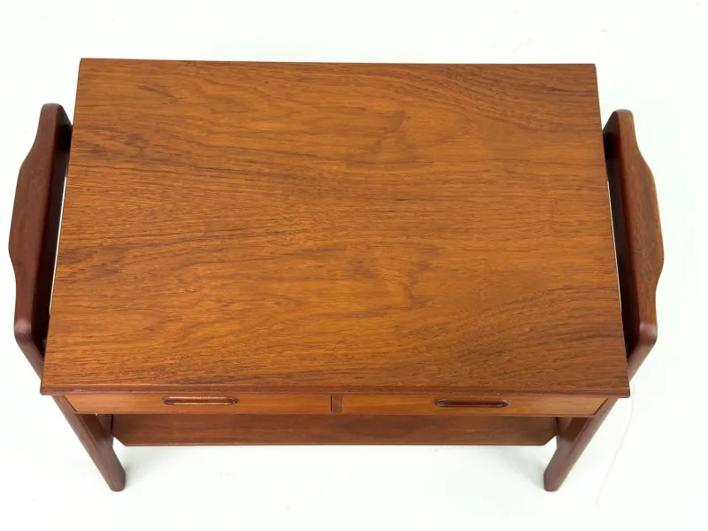 Pamono Danish Teak Side Table with Drawers, 1960s> Coffee & Side Tables