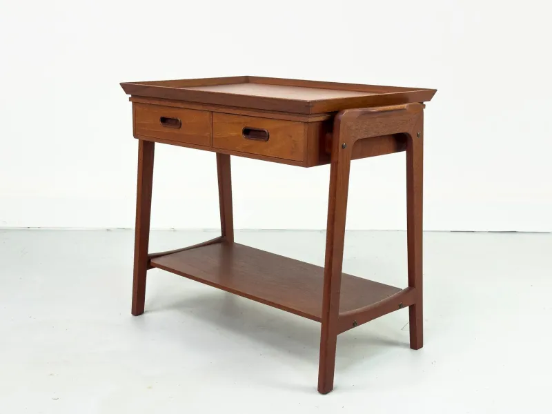 Pamono Danish Teak Side Table with Drawers, 1960s> Coffee & Side Tables