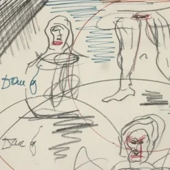 New Pamono Dario Fo, Composition, Mixed Media on Paper