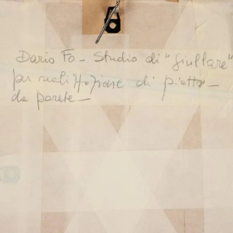 New Pamono Dario Fo, Composition, Mixed Media on Paper