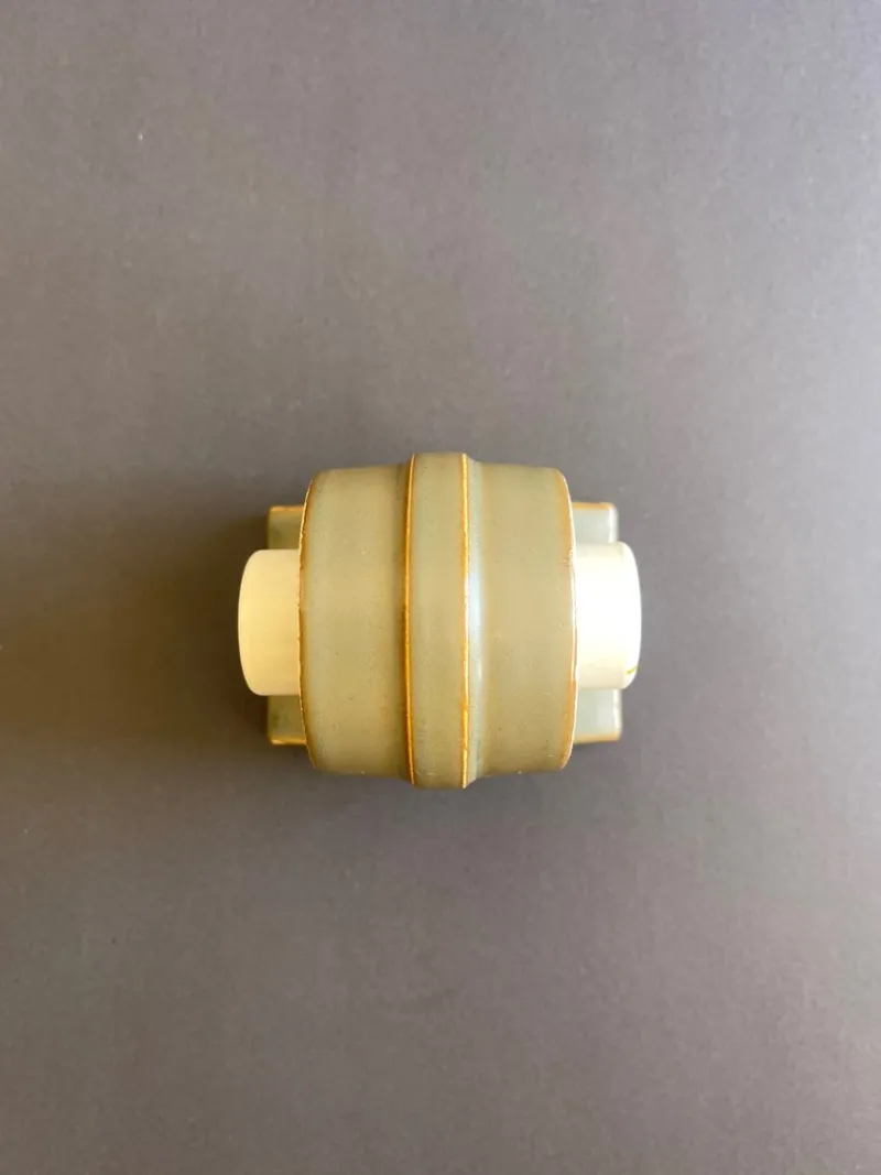 Pamono Dark Caramel Double Wall Lamp by Sigvard Bernadotte, 1970s> Wall Lights & Sconces