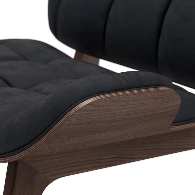 Pamono Dark Stained Velvet & Midnight Blue Mammoth Chair by Rune Krojgaard & Knut Bendik Humlevik for Norr11> Seating