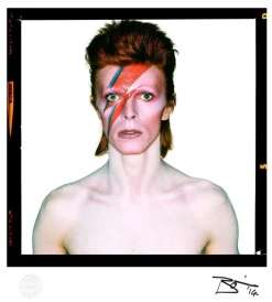 Pamono David Bowie Aladdin Sane, Eyes Open, Limited Edition Signed by David Bowie, 1973> Photography