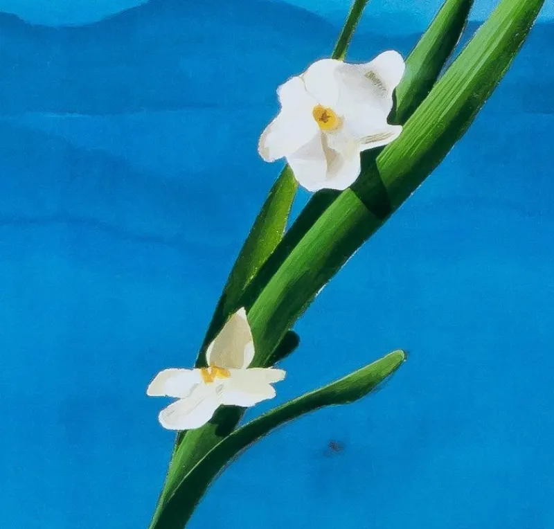 Pamono David Hockney Mount Fuji and Flowers Poster> Posters