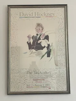 Online Pamono David Hockney, Tate Modern Exhibition Poster of Celia in a Black Dress, 1980, Print, Framed