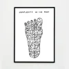 Pamono David Shrigley, Complexity of the Foot, 2020, Lithograph Poster, Framed> Wall Decor