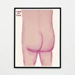 Sale Pamono David Shrigley, Look at This, 2020, Lithograph Poster, Framed