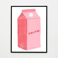 Clearance Pamono David Shrigley, Truth, 2020, Lithograph Poster, Framed