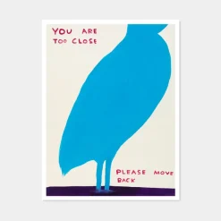 Pamono David Shrigley, You Are Too Close, 2019, Lithograph Poster, Framed> Wall Decor