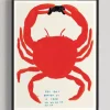 Pamono David Shrigley, You Got Beaten by a Crab, 2021, Lithograph Poster, Framed> Wall Decor|Posters