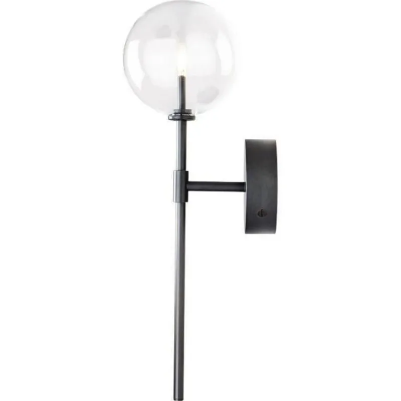 Pamono Dawn Single Black Gunmetal Wall Sconce by Schwung> Wall Lights & Sconces