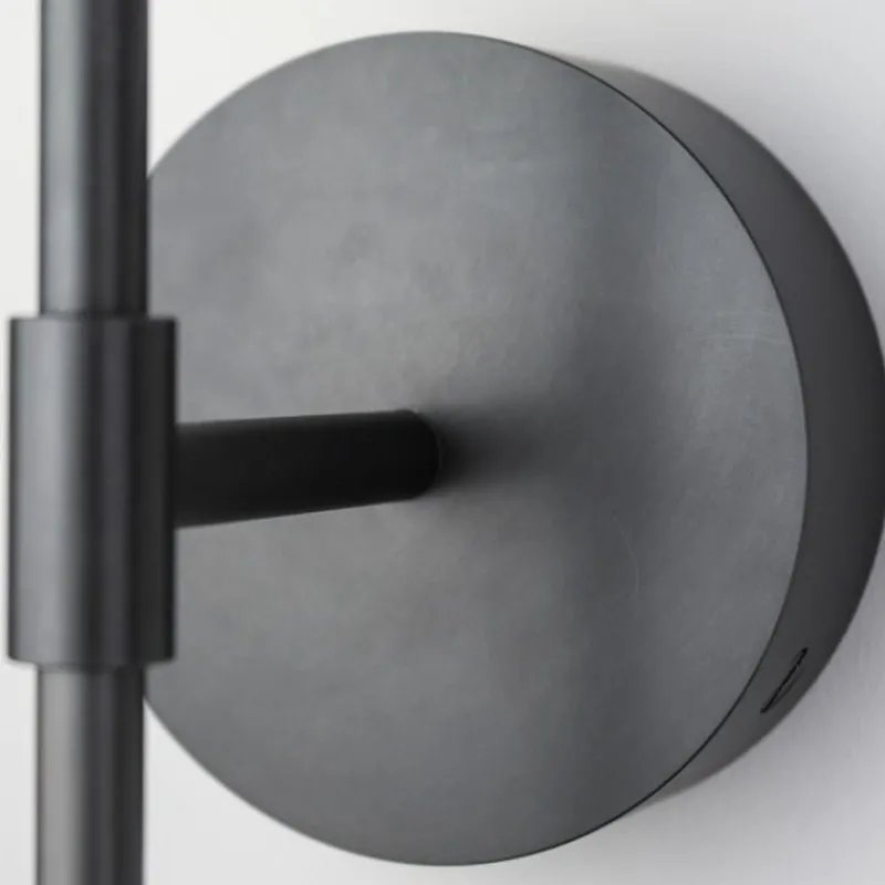 Pamono Dawn Single Black Gunmetal Wall Sconce by Schwung> Wall Lights & Sconces