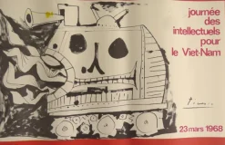 Pamono Day of Intellectuals for Vietnam Poster after Soulages, Picasso, Vasarely & Masson, 1968><noscript><img width=