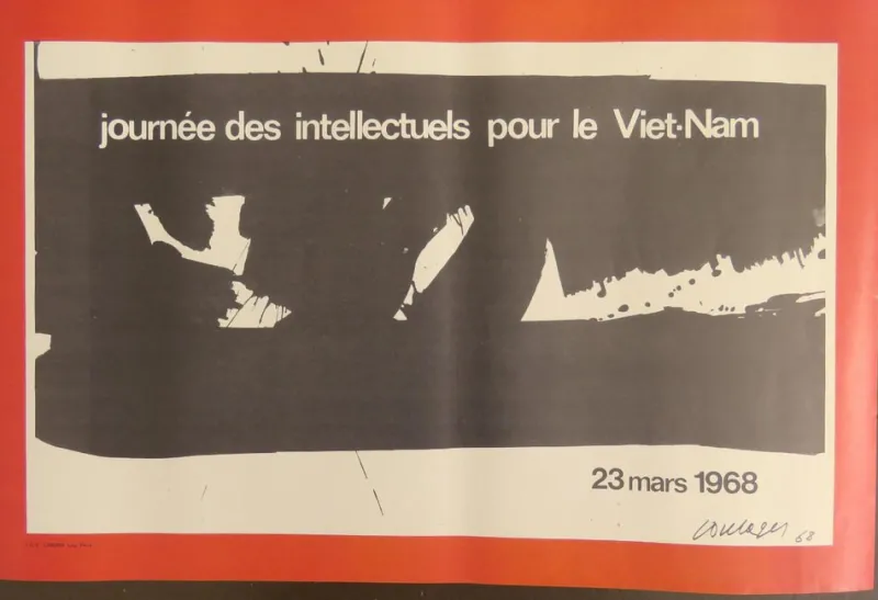 Pamono Day of Intellectuals for Vietnam Poster after Soulages, Picasso, Vasarely & Masson, 1968> Posters