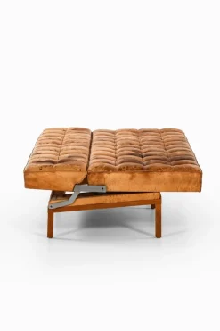 Hot Pamono Daybed in Teak, Steel and Leather attributed to Johannes Spalt, 1960s