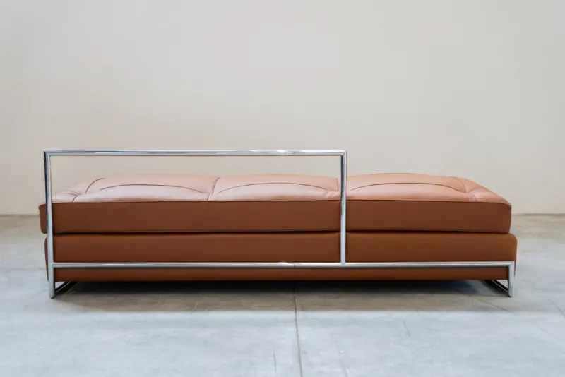 Pamono Daybed Sofa in Cognac Leather by Eileen Gra for Vereinigte Werkstätten Collection, 1980s> Daybeds & Chaises Lounges